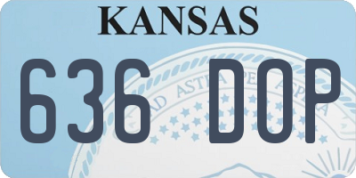 KS license plate 636DOP