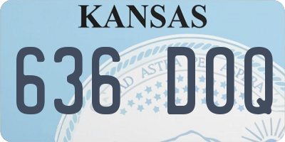 KS license plate 636DOQ