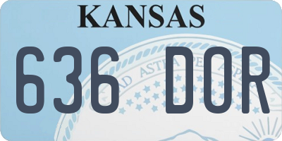 KS license plate 636DOR