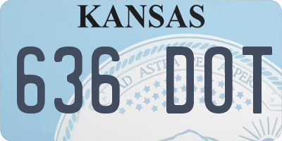 KS license plate 636DOT