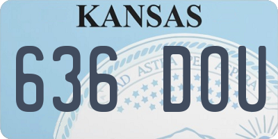 KS license plate 636DOU