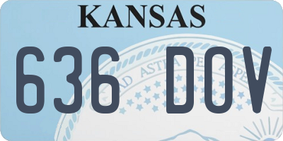 KS license plate 636DOV