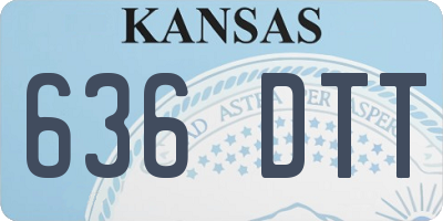 KS license plate 636DTT