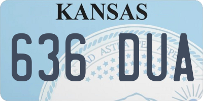 KS license plate 636DUA