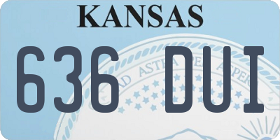 KS license plate 636DUI