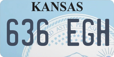 KS license plate 636EGH