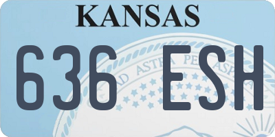 KS license plate 636ESH