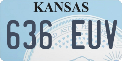 KS license plate 636EUV