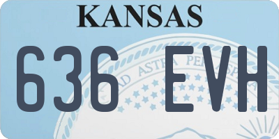 KS license plate 636EVH