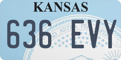 KS license plate 636EVY