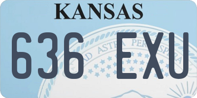 KS license plate 636EXU