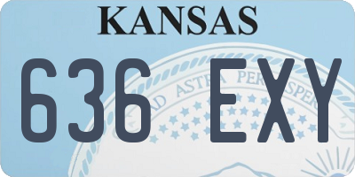 KS license plate 636EXY
