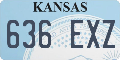 KS license plate 636EXZ