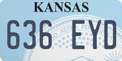 KS license plate 636EYD