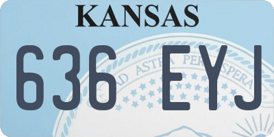 KS license plate 636EYJ