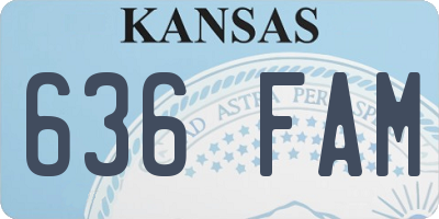 KS license plate 636FAM