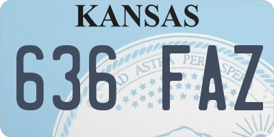 KS license plate 636FAZ