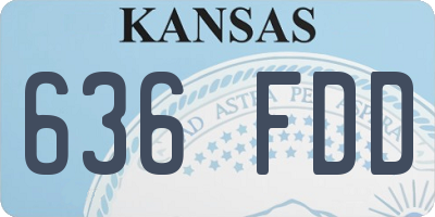 KS license plate 636FDD