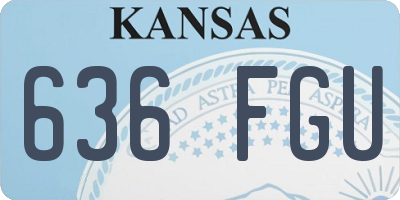 KS license plate 636FGU