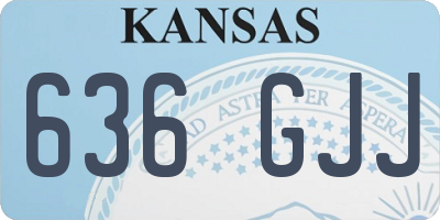 KS license plate 636GJJ