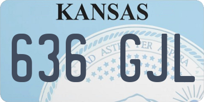 KS license plate 636GJL