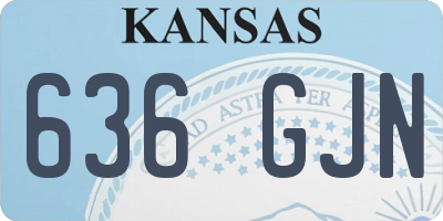 KS license plate 636GJN