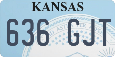 KS license plate 636GJT