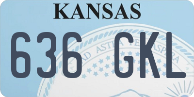 KS license plate 636GKL