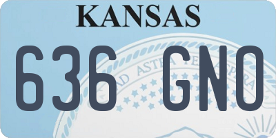 KS license plate 636GNO