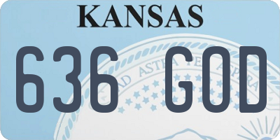 KS license plate 636GOD