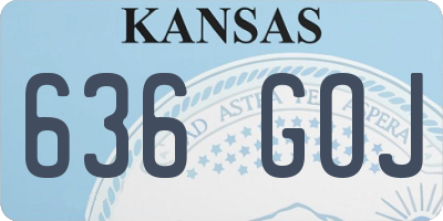 KS license plate 636GOJ
