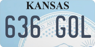 KS license plate 636GOL