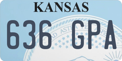KS license plate 636GPA