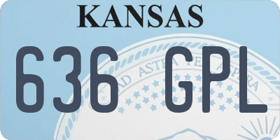 KS license plate 636GPL