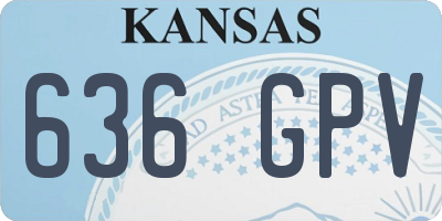KS license plate 636GPV