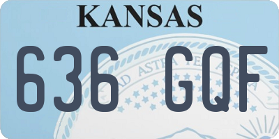 KS license plate 636GQF
