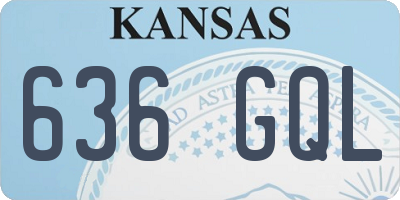 KS license plate 636GQL