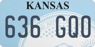 KS license plate 636GQO