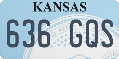 KS license plate 636GQS