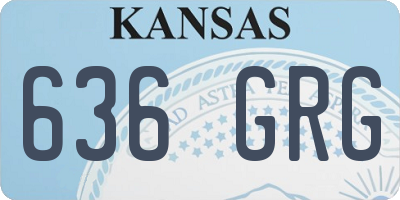 KS license plate 636GRG