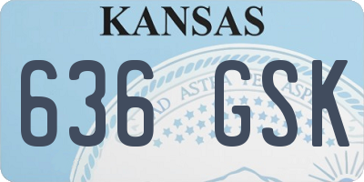 KS license plate 636GSK