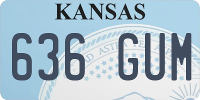 KS license plate 636GUM