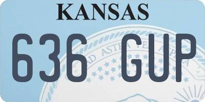 KS license plate 636GUP