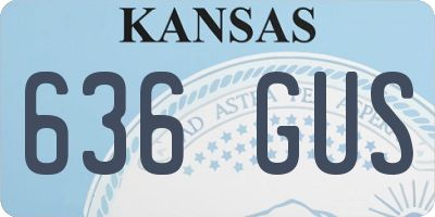 KS license plate 636GUS