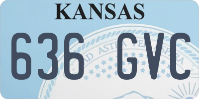 KS license plate 636GVC