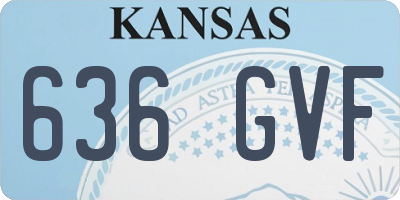KS license plate 636GVF