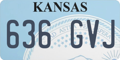 KS license plate 636GVJ