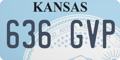 KS license plate 636GVP