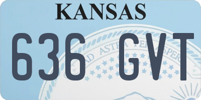 KS license plate 636GVT