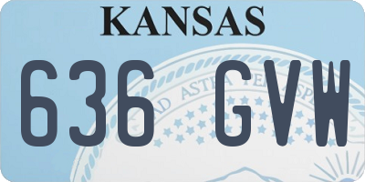 KS license plate 636GVW